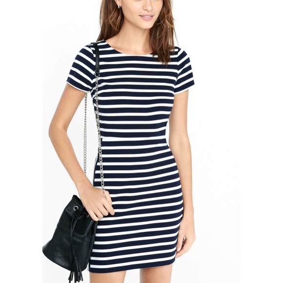 Navy and White Striped Short Sleeve Top main image 1
